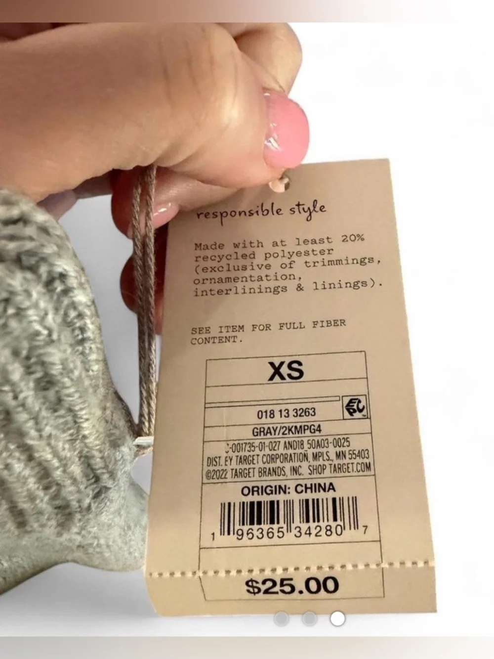 A New Day Gray Knit Mini Skirt XS NWT Preppy Cozy Fall Winter Trend
